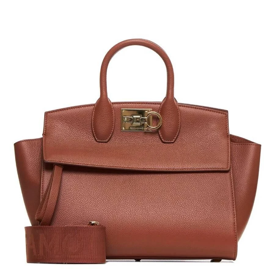 Salvatore Ferragamo Studio Logo-Plaque Top Handle Bag 1