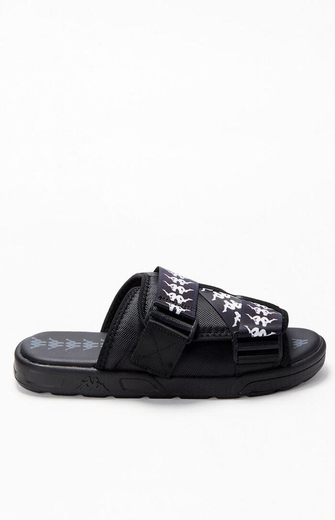 Grey Kappa Men\u0026#039;s 222 Banda Mitel Slide Sandals Grey Black 222 Banda  Mitel Slides Kappa 222 BAMDA MITEL SLIDES