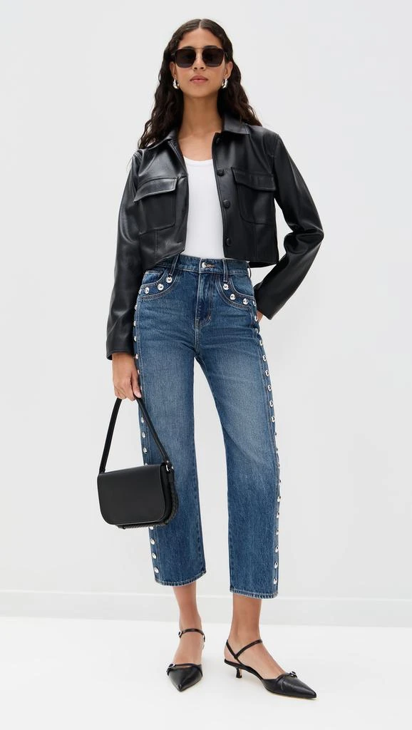 Pixie Market Faux Leather Crop Jacket 10
