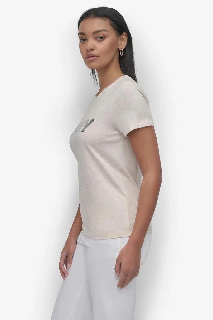 DKNY SEQUIN LOGO CREW NECK TEE 4
