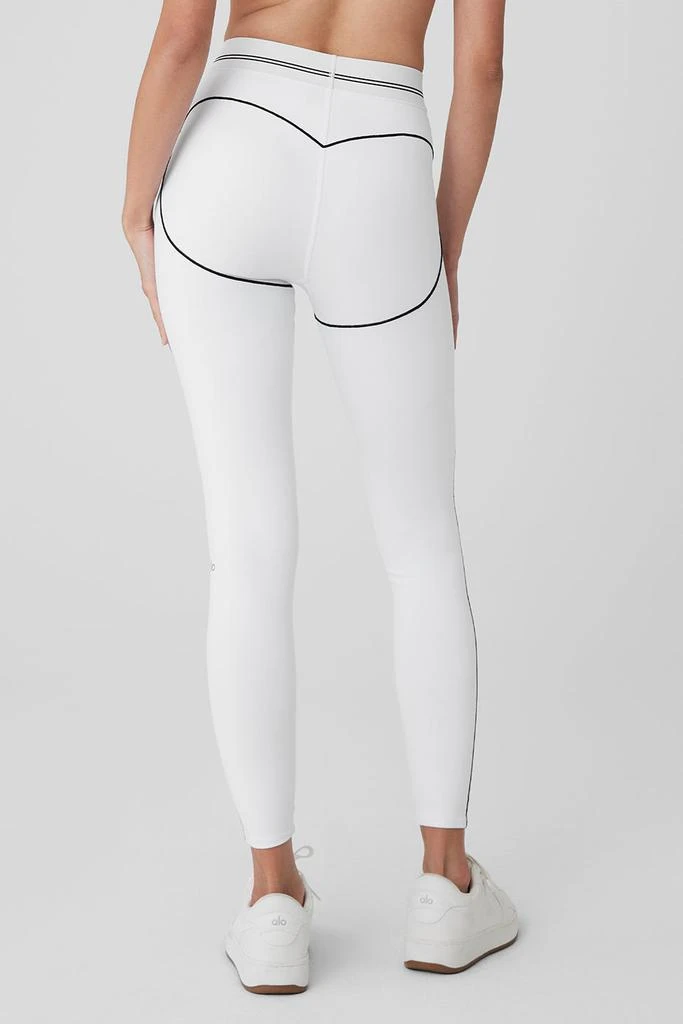 Alo Yoga Airbrush High-Waist Heart Throb Legging - White/Black 2