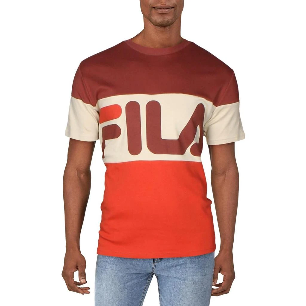 Fila Fila Mens Vialli Cotton Crew Neck Logo T-Shirt 2