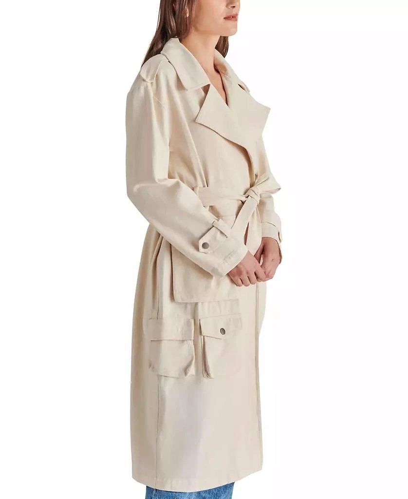 Steve Madden Women's Sunday Cotton Belted Trench Coat 3
