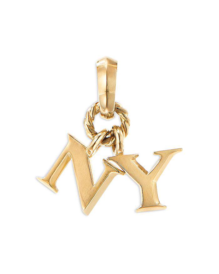 David Yurman 18K Yellow Gold NY Pendant