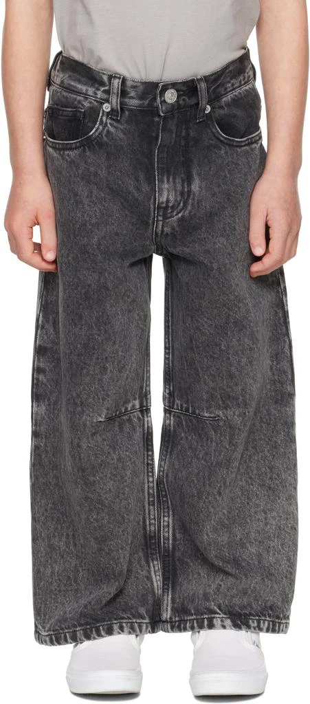MM6 Kids Black Faded Jeans