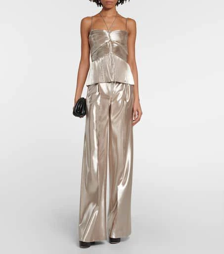 Altuzarra Justin halterneck lamé top 2