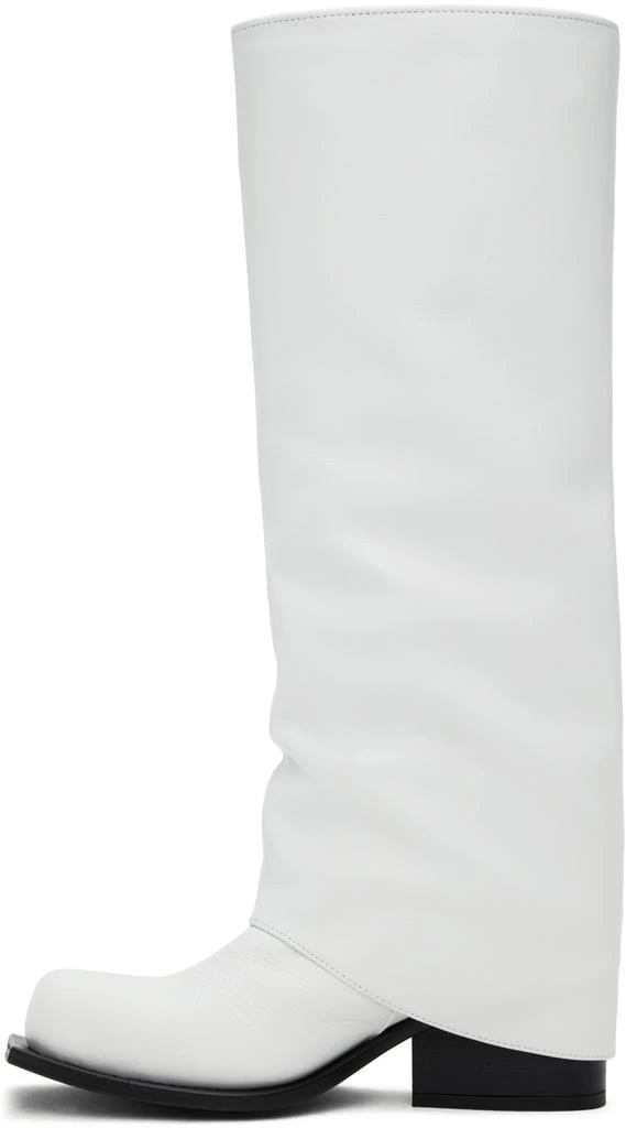 FIDAN NOVRUZOVA White Havva Chunky Heel Tall Boots 3