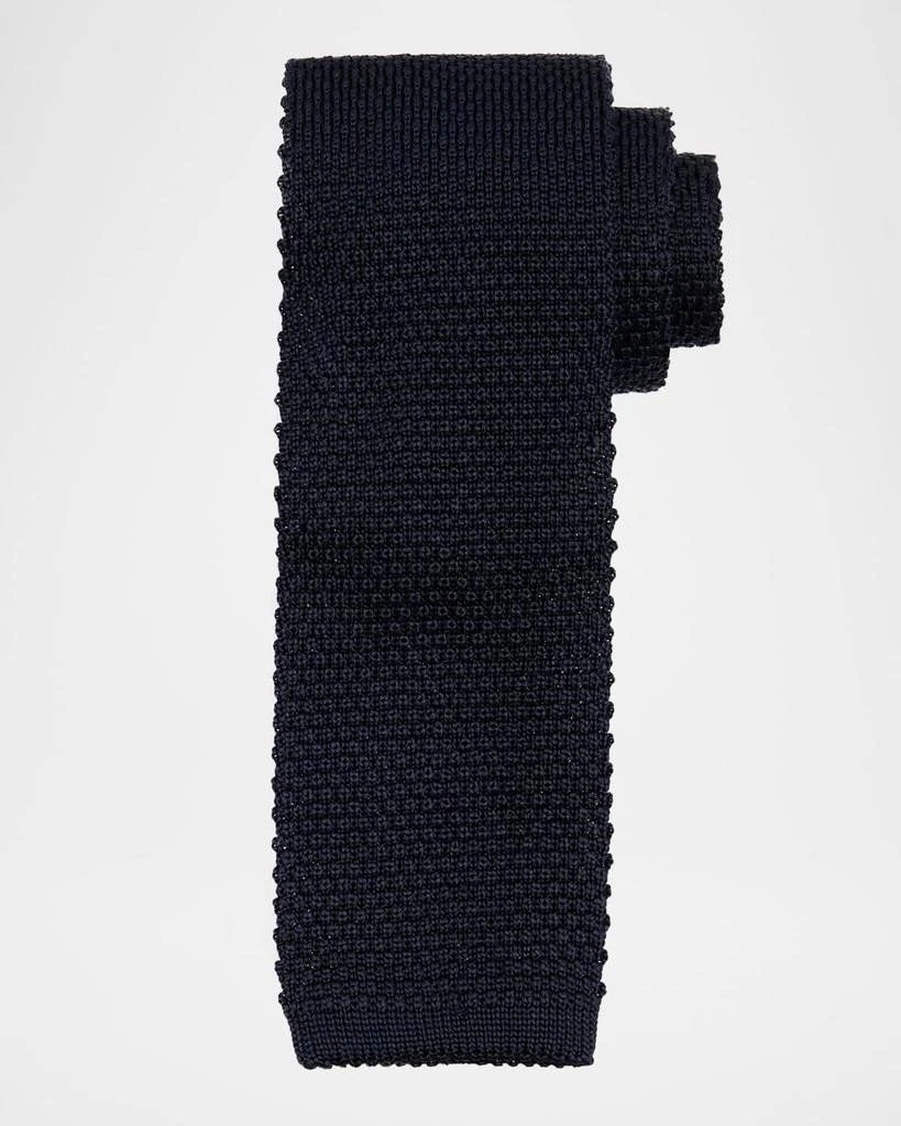 Brunello Cucinelli Men's Silk and Cotton Knit Tie 1