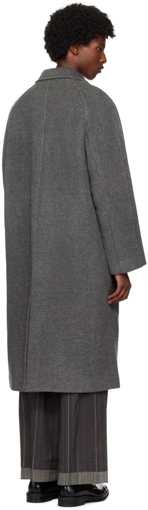 AMOMENTO Gray Raglan Long Coat 3