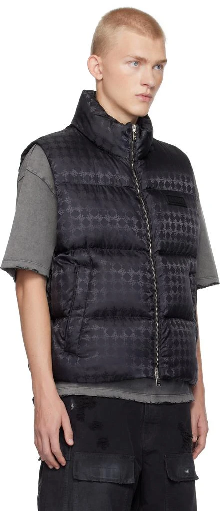 AMIRI Black MA Quad Jacquard Down Vest 2