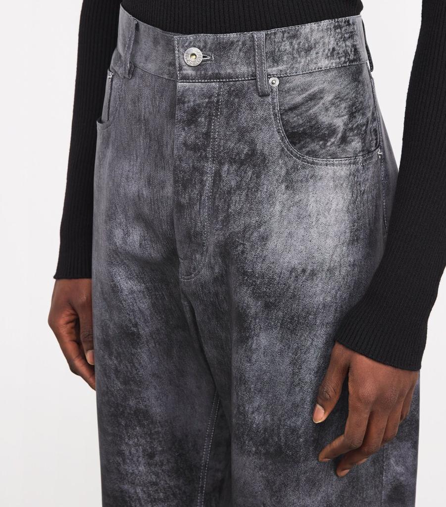 JW Anderson Leather Textured-Effect Trousers - BeyondStyle