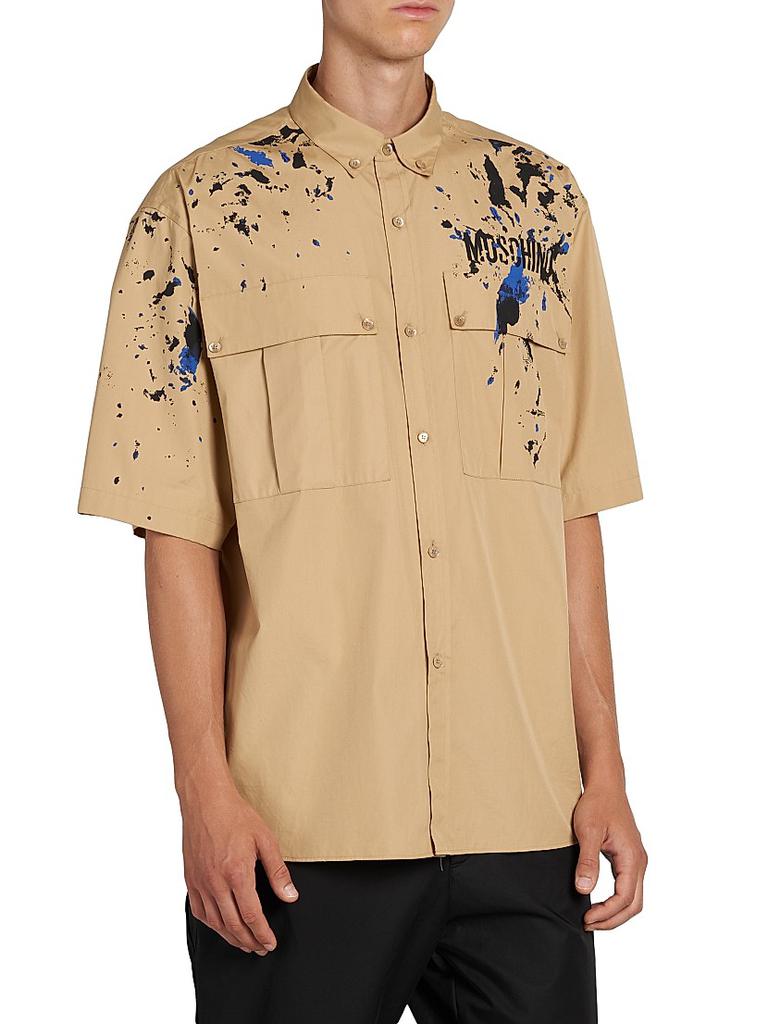 けんこう　MOSCHINO ポインテッドトゥ Treasures of NYC - Moschino Blue Cloud Print Button Up