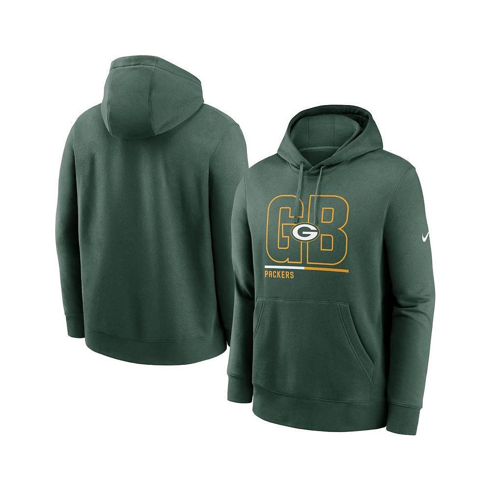 Nike Men's Green Green Bay Packers City Code Club Fleece Pullover Hoodie