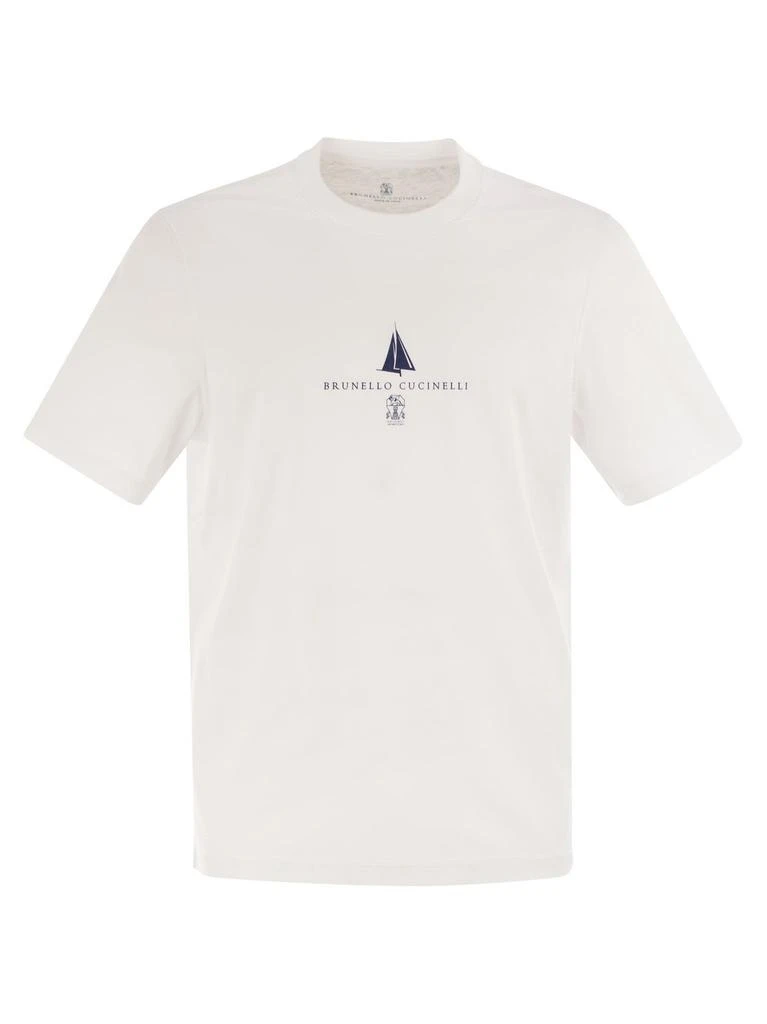 Brunello Cucinelli Brunello Cucinelli Logo Printed Crewneck T-Shirt 1
