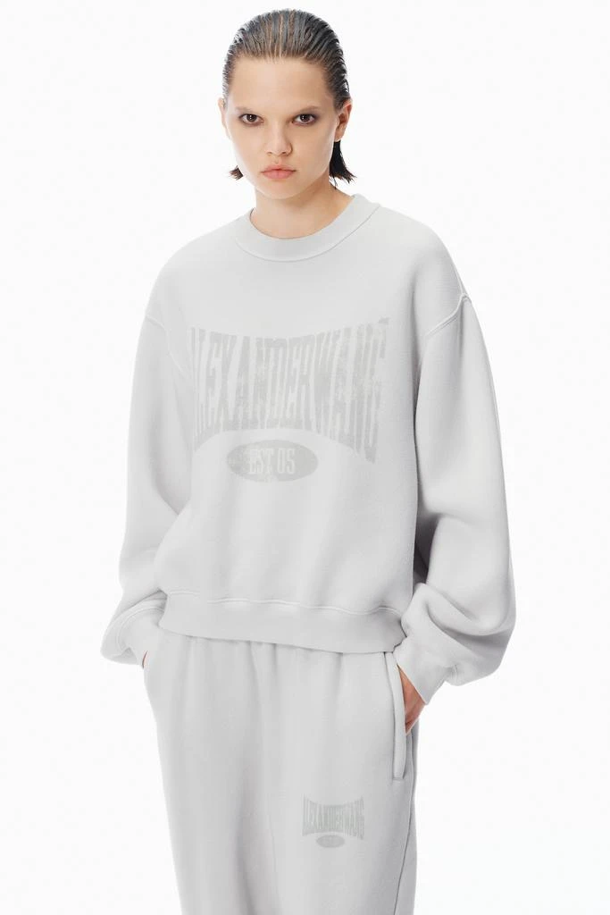 Alexander Wang Logo Cotton Terry Sweatpants 3