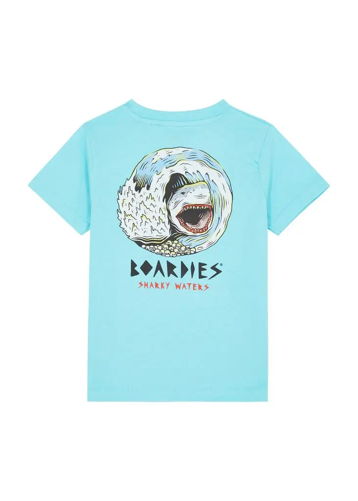 BOARDIES KIDS Sharky Waters printed cotton T-shirt  2