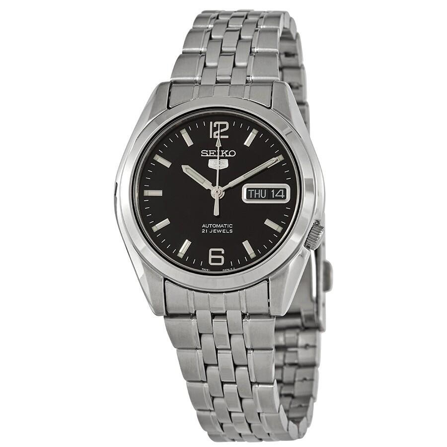 Seiko Series 5 Automatic Black Dial Men's Watch SNK393