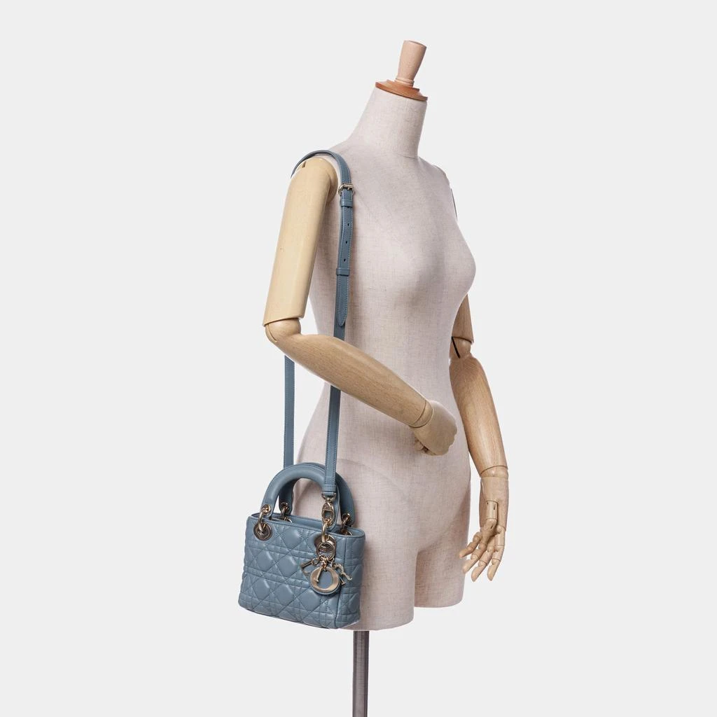 Dior Dior Blue Mini Lambskin Cannage Lady Dior 9
