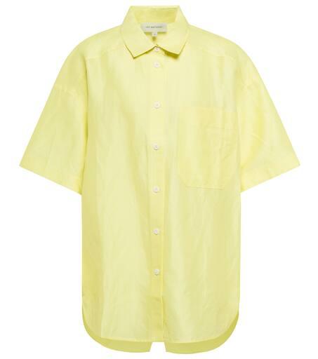 Lee Mathews Sparrow linen-blend shirt