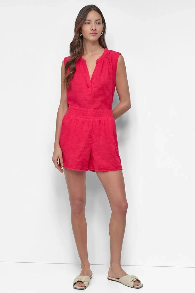 DKNY HIGH-RISE FRAYED SHORTS 5