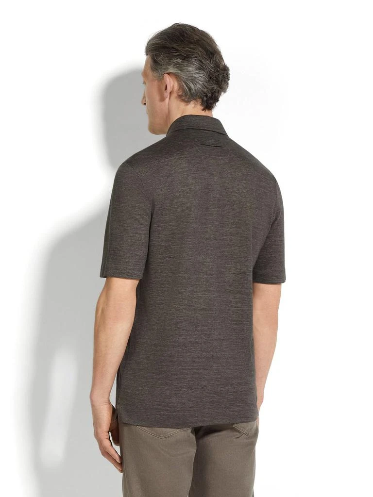 Zegna Zegna Oasi Lino Short-Sleeved Polo Shirt 3