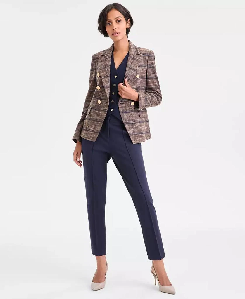 Tahari Women's Plaid Double-Breasted Blazer 2