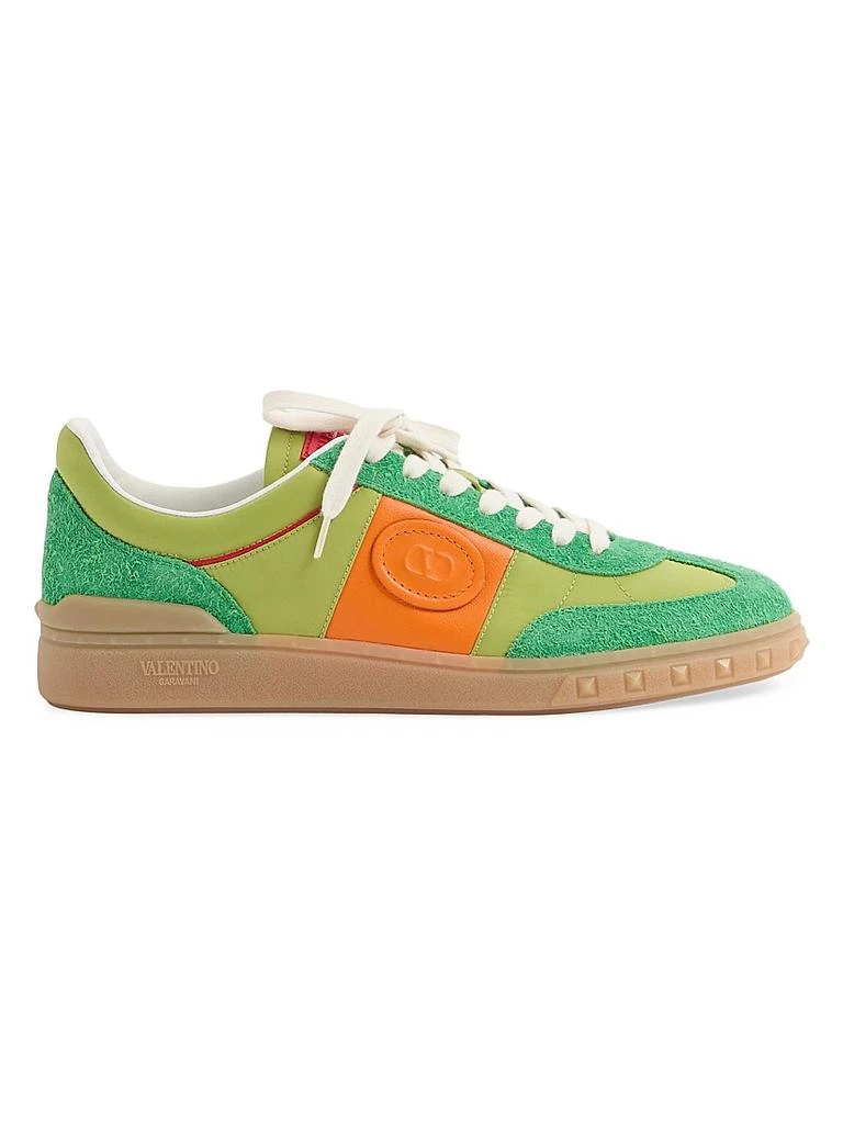 Valentino Upvillage Low Top Sneakers in Crust Leather and Nylon 1