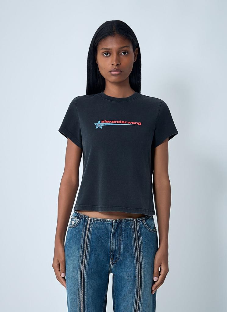 Alexander Wang Women's Essential Jersey Shrunk Tee With Puff