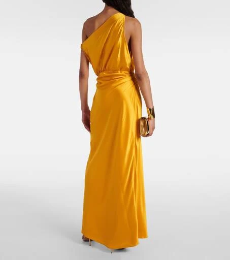 The Sei Draped silk satin wrap gown 3