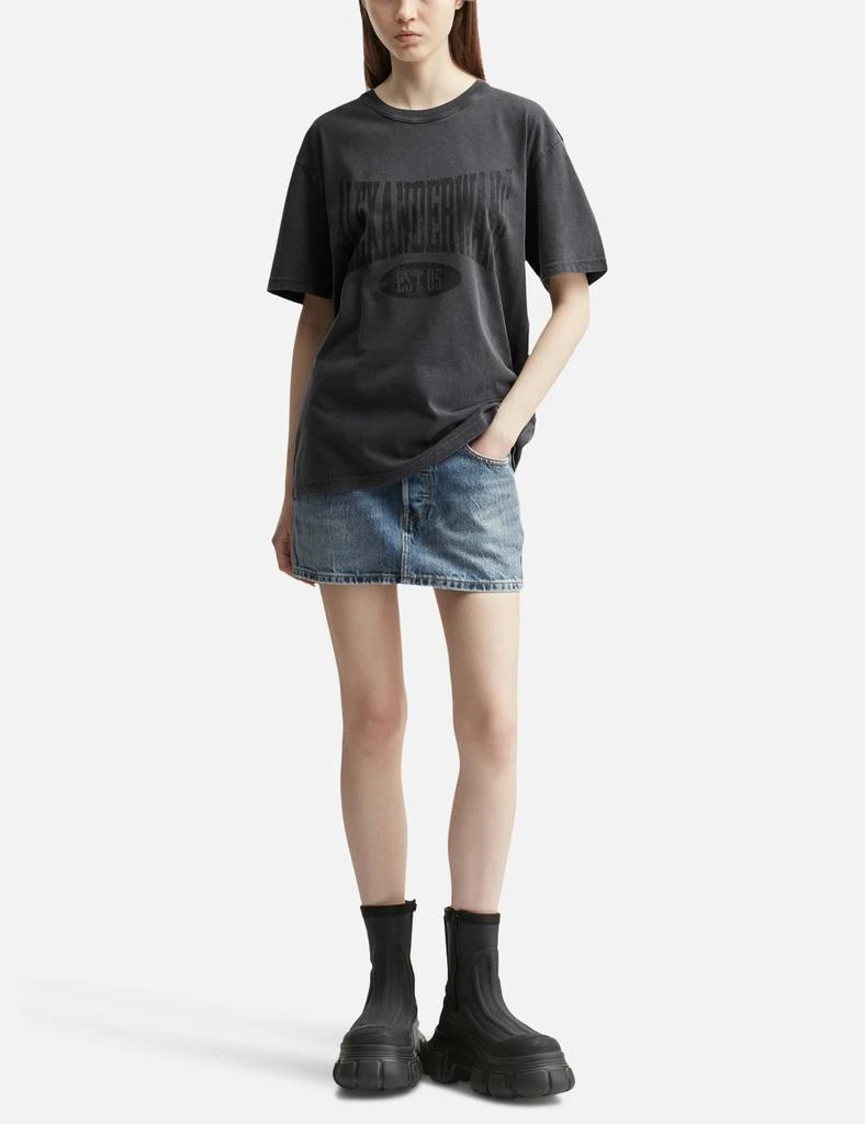 Alexander Wang Distressed Logo Cotton T-shirt 4