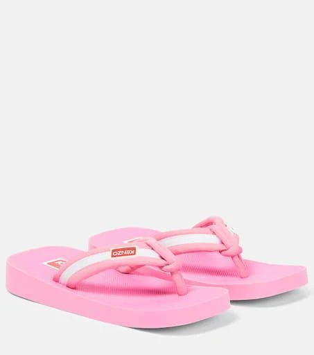 Kenzo Logo striped thong sandals 1