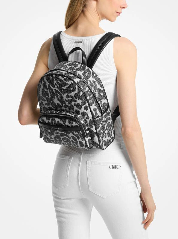 Michael Kors Bex Leopard Logo Backpack 4
