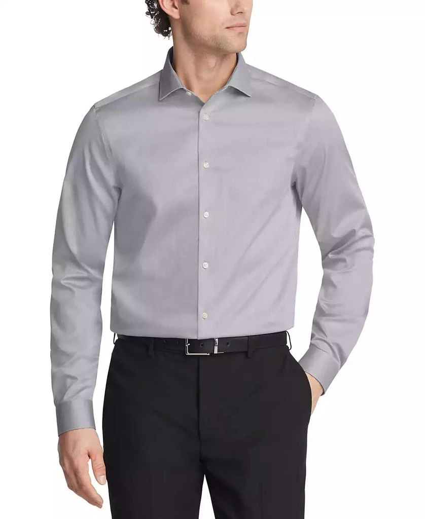 Calvin Klein Men's Steel Plus Slim Fit Modern Pin Cord Dress Shirt 1
