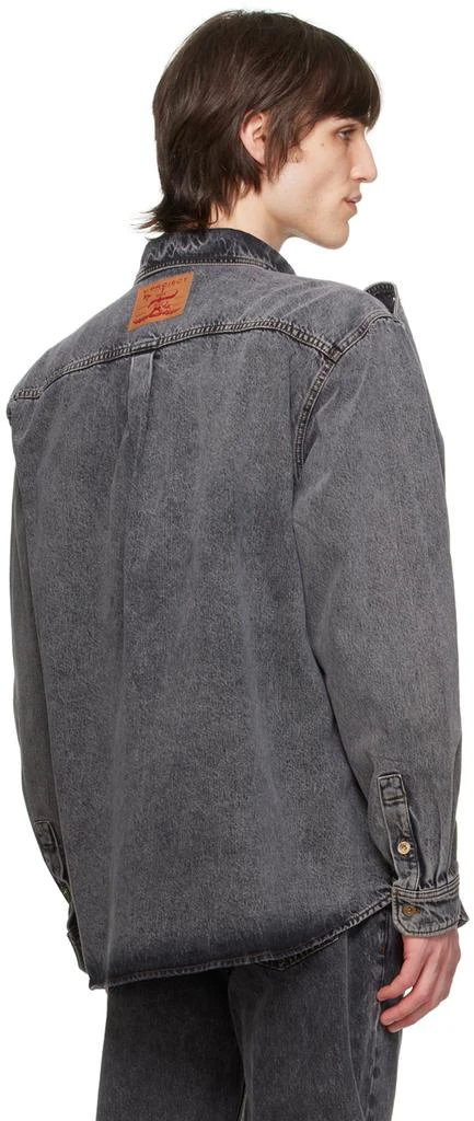 Y/Project Gray Snap Off Denim Shirt 3