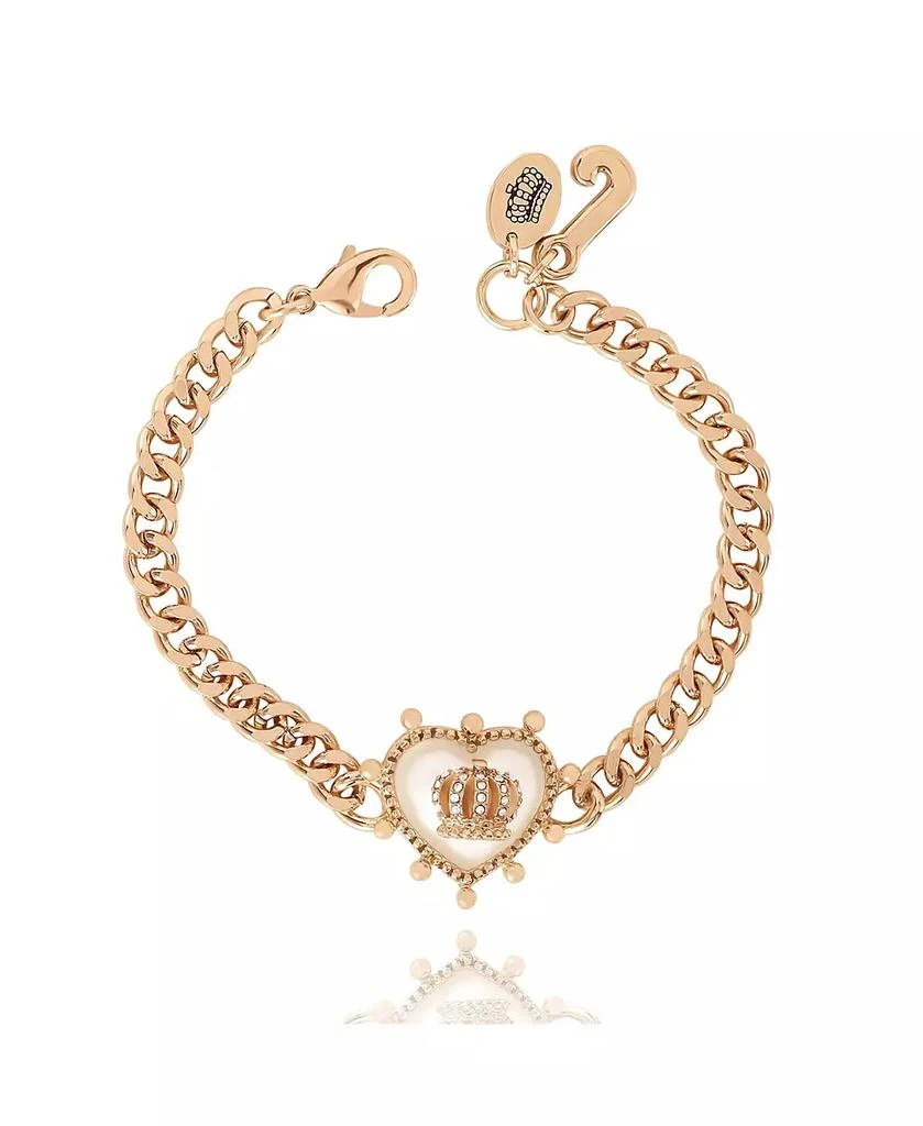 Juicy Couture Gold-Tone Chain Bracelet with Crown Heart Charm 6