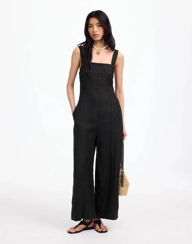 Madewell Squareneck Wide-Leg Jumpsuit in 100% Linen 1