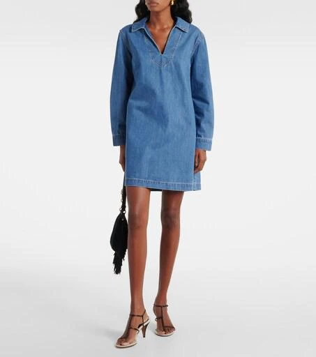 veronica beard denim dress sale Veronica Beard Raymond Denim Mini Dress | Midnight Wash