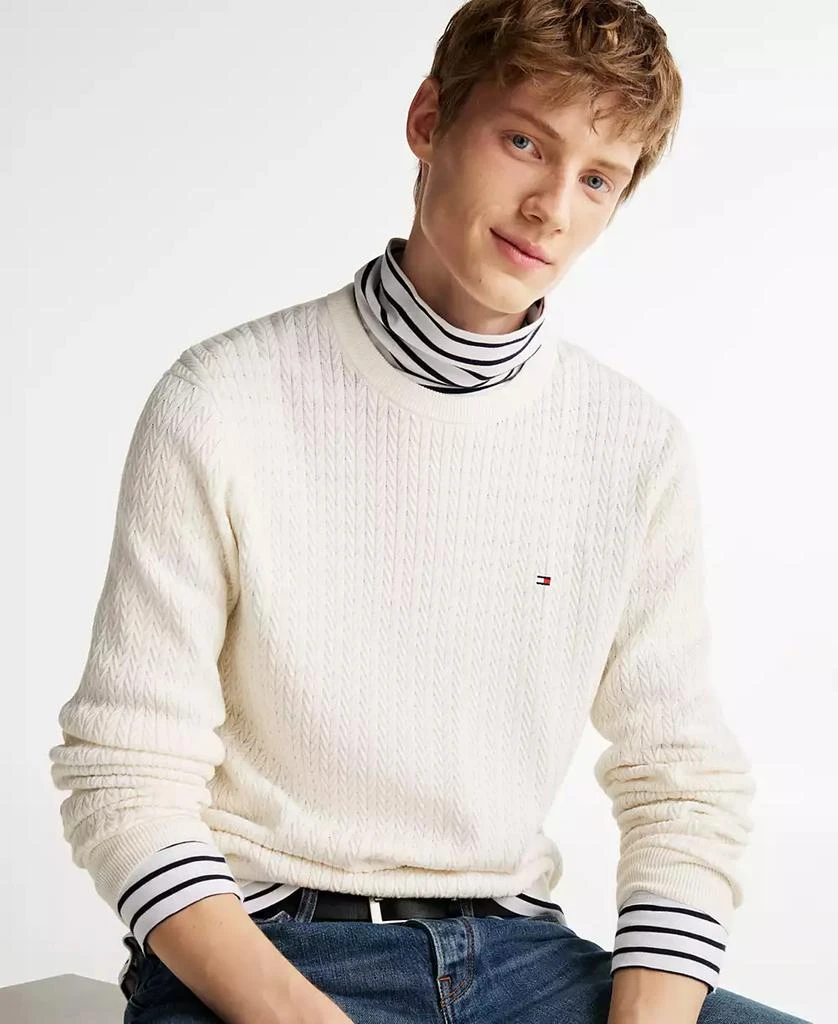 Tommy Hilfiger Men's Herringbone Knit Sweater 3