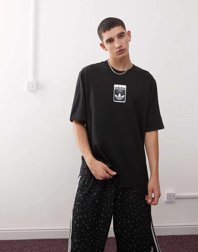 Adidas adidas Originals oversized t-shirt in black 1