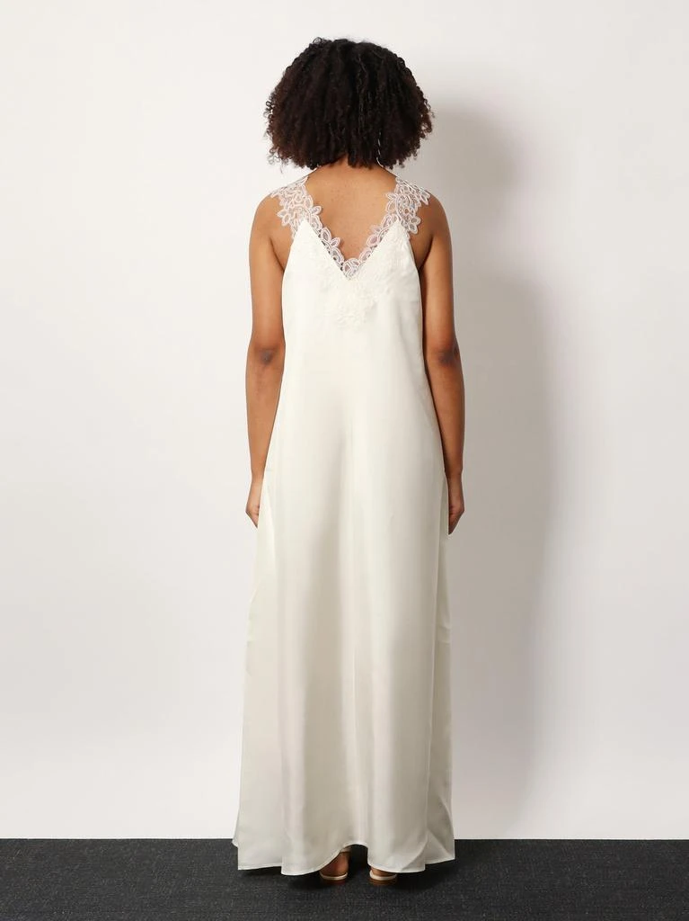Rohe Long silk dress with lace details 3