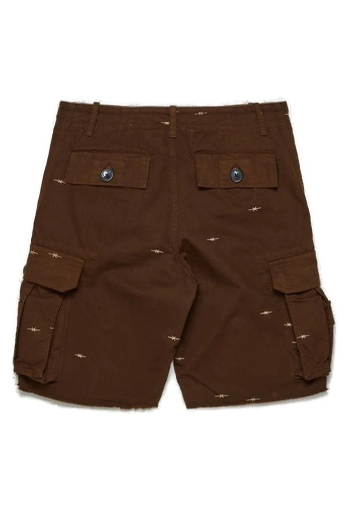 PHIPPS Phipps Raw Cut Edge Star Embroidered Chino Shorts 2