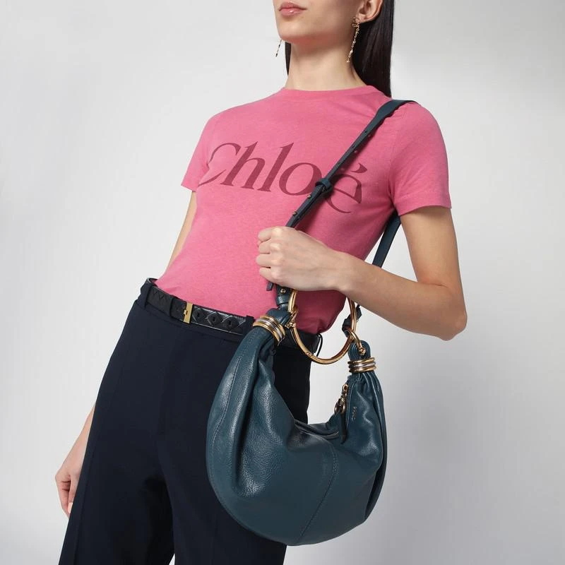 Chloé Small Bracelet Hobo bag blue 3