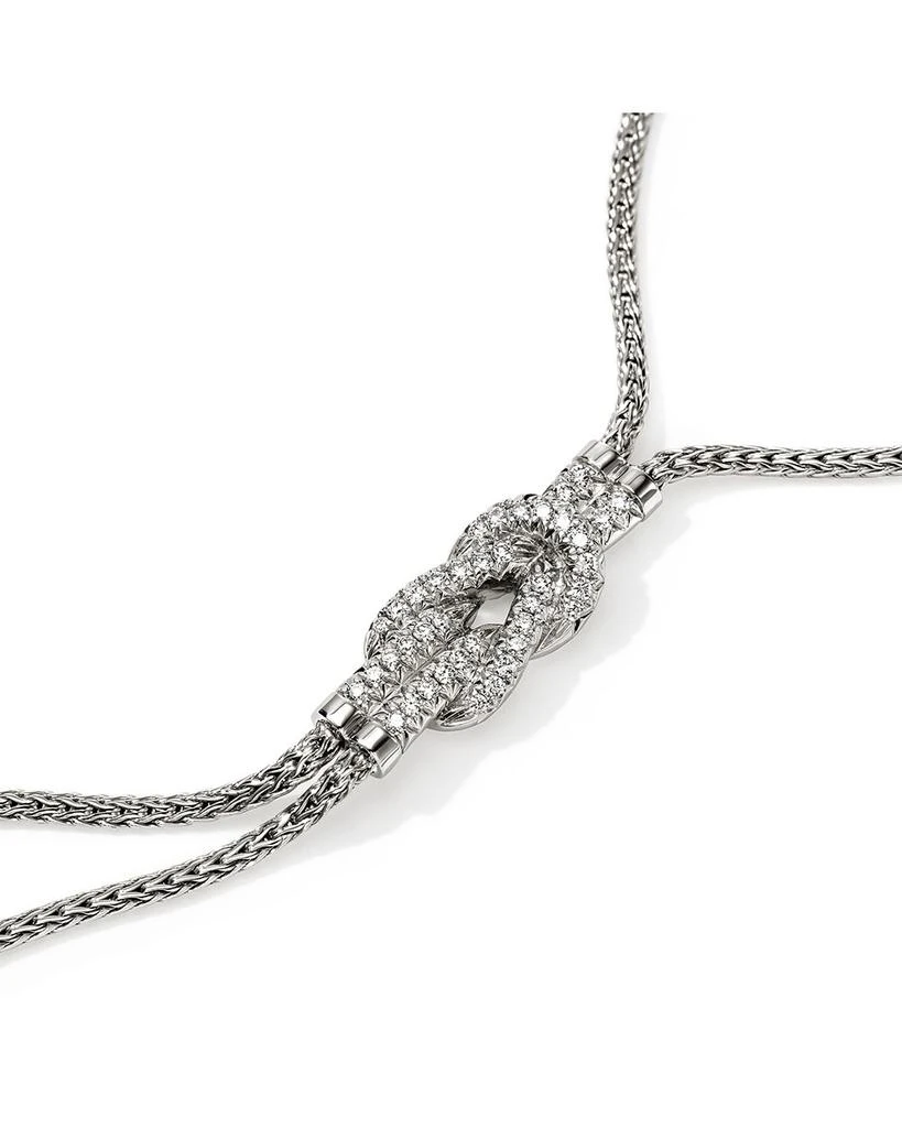 JOHN HARDY Sterling Silver Love Knot Diamond Lariat Necklace, 18-20" 3