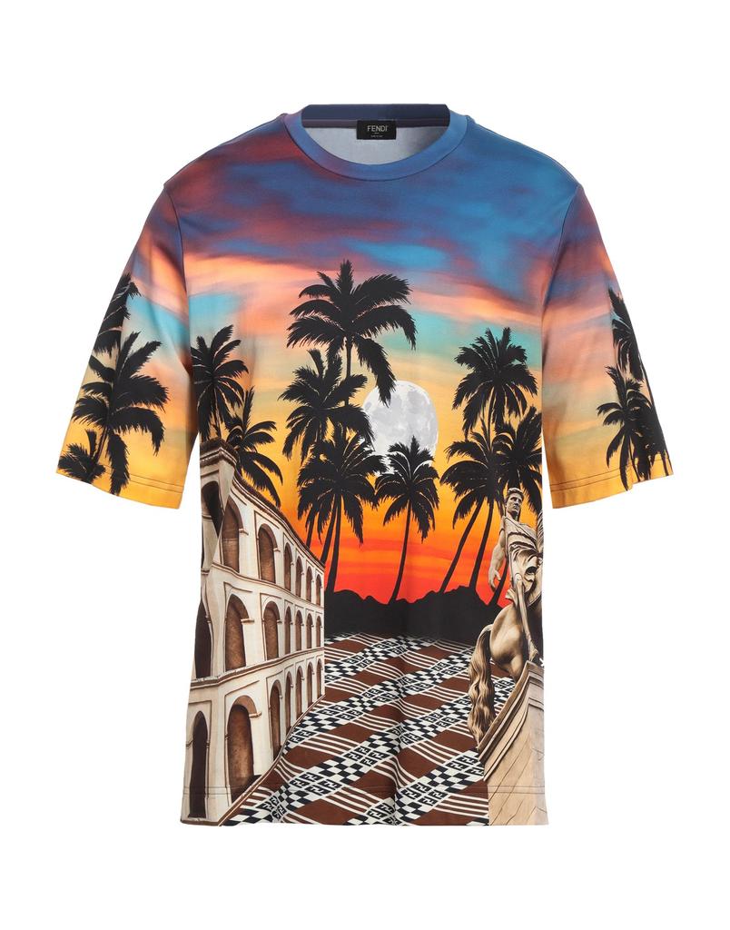 Fendi Fendi Crest Embroidered Crewneck T-Shirt - T-Shirts