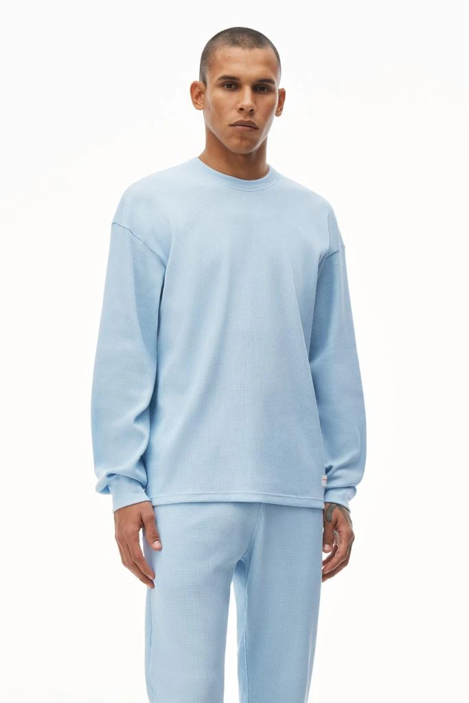 Alexander Wang UNISEX LONG SLEEVE IN COTTON WAFFLE THERMAL