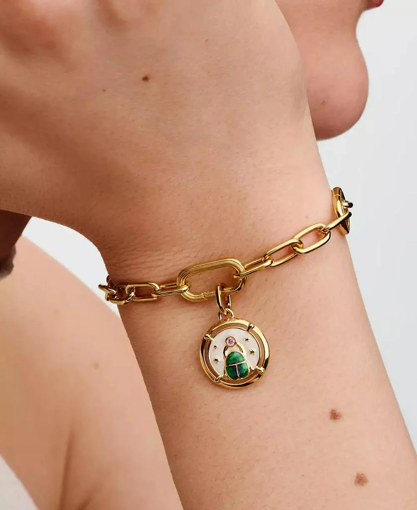 PANDORA 14K Gold-Plated Scarab Beetle Medallion Charm 3