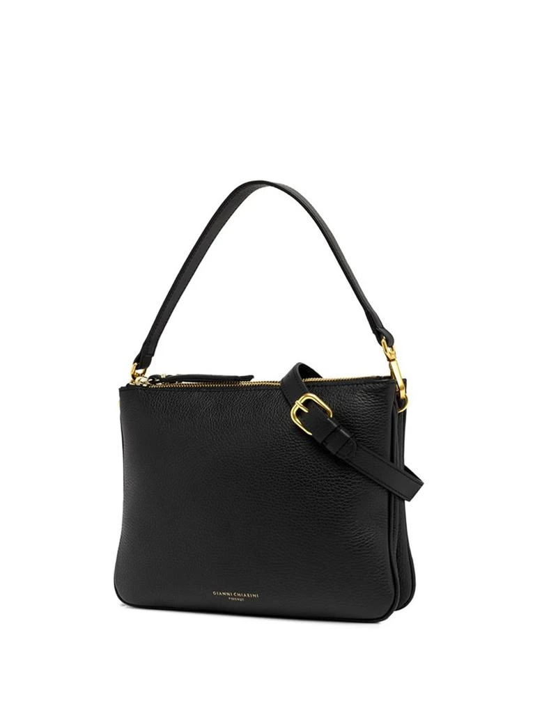 Gianni Chiarini Black Frida Shoulder Bag In Matte Leather 2