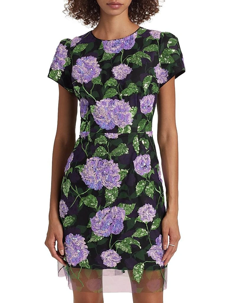 Milly Kyla Sequined Floral Minidress 3