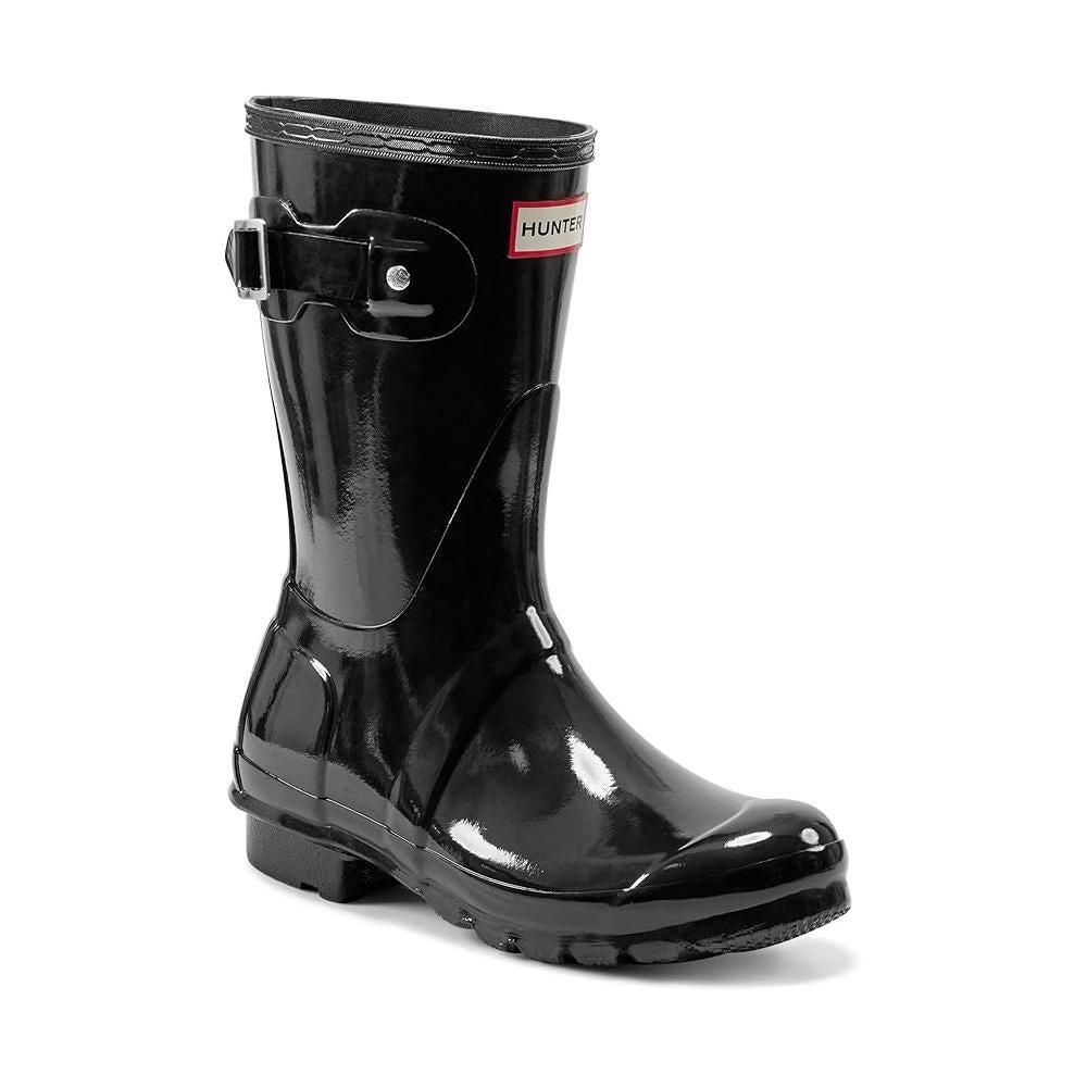 Hunter Womens Original Short Gloss Rain Boots - Black