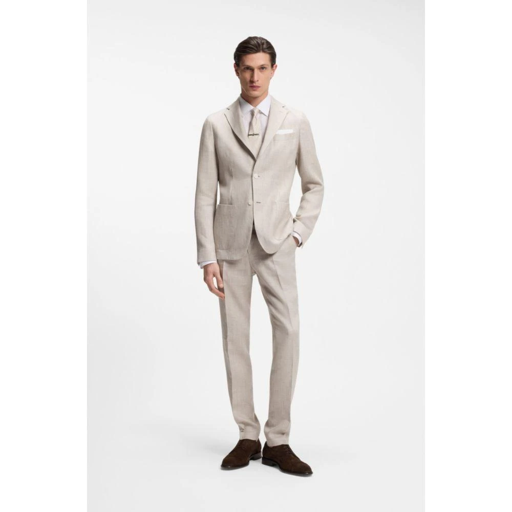 Hugo Boss Slim-fit trousers in a linen blend 2